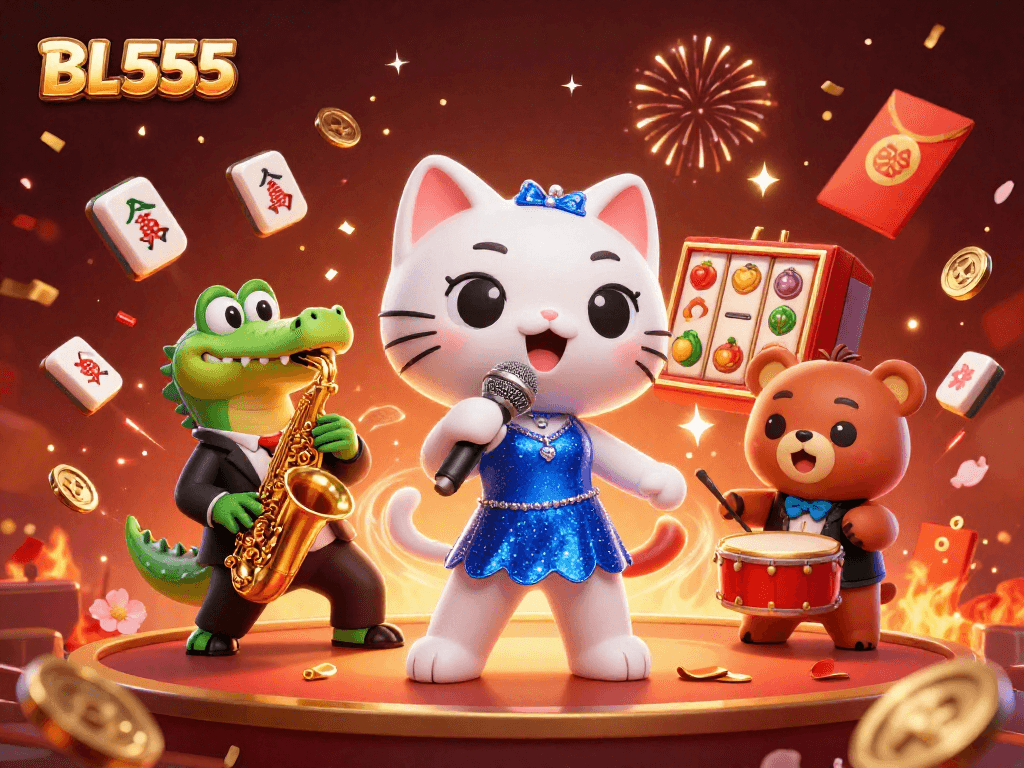 Experience the excitement of BL555 casino with engaging characters and dynamic visuals.