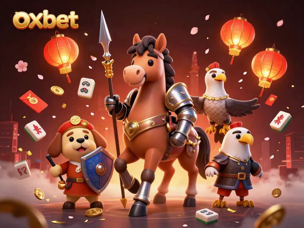 Experience the dynamic excitement of oxbet with medieval characters and vibrant casino elements.