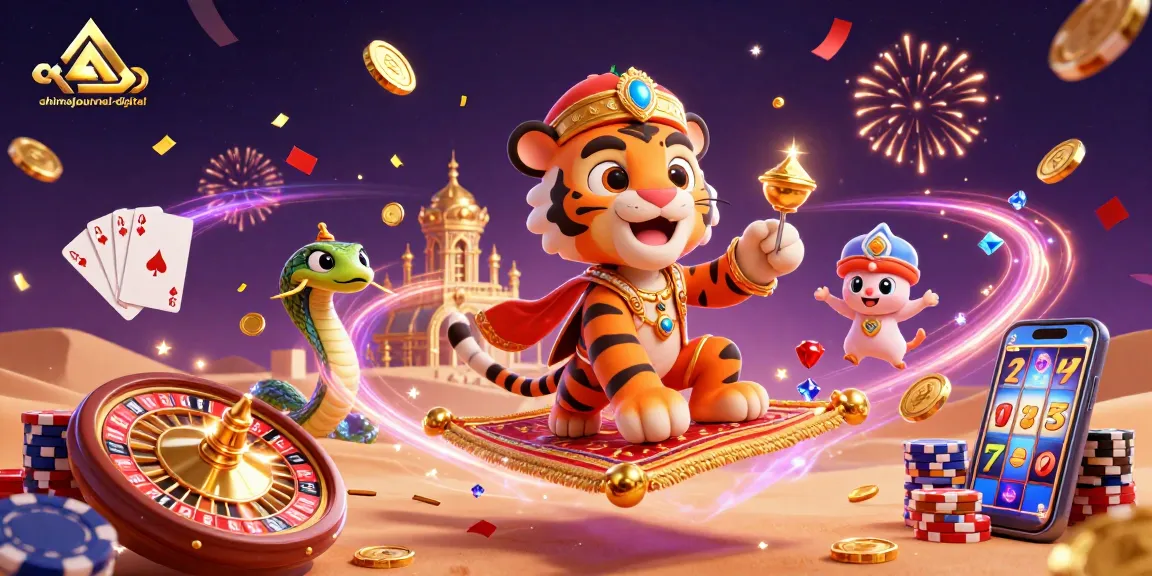 Experience winning moments at ahimajournal-digital with a vibrant casino scene featuring adventurous characters.